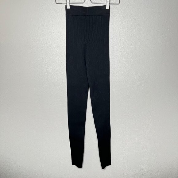 Essentials Fear of God Womens Ribbed Knit Black Leggings Small - Picture 2 of 8